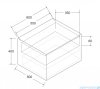 Besco Dexa szafka podumywalkowa 60x50x40cm biała, uchwyt czarny SUD-654-BC